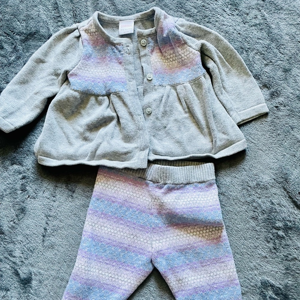 Gymboree matching knit set size 3-6M